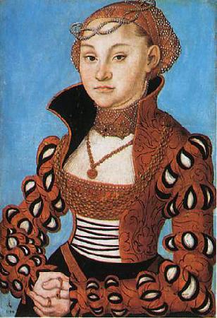 Lucas Cranach Portrait d'une noble dame saxonne oil painting image